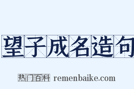 望子成名造句是什么意思的图片